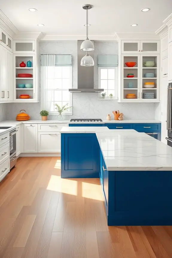 bold blue island contrast