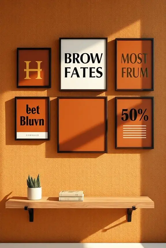 bold brown wall art