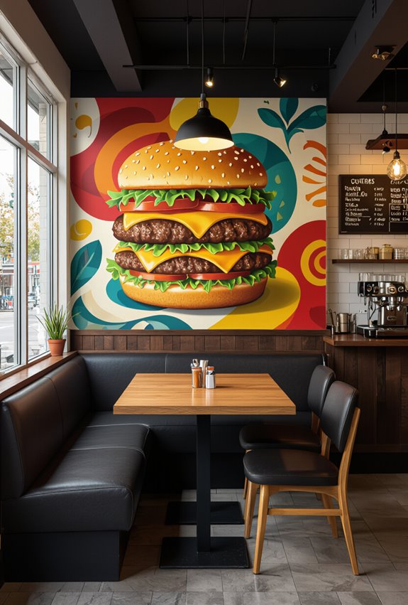 bold burger mural focalpoint