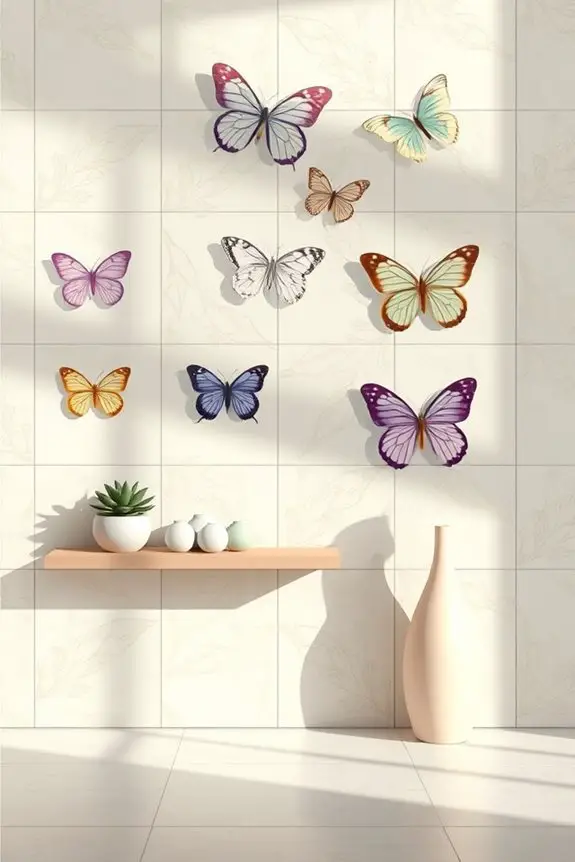 bold butterfly wall tiles