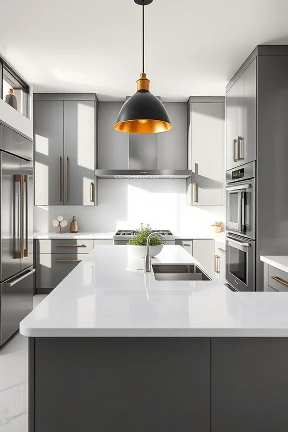 bold cabinets striking lighting