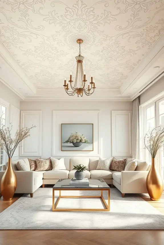 bold ceiling wallpaper ideas