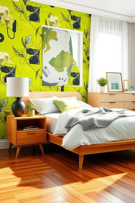 bold chartreuse graphic prints
