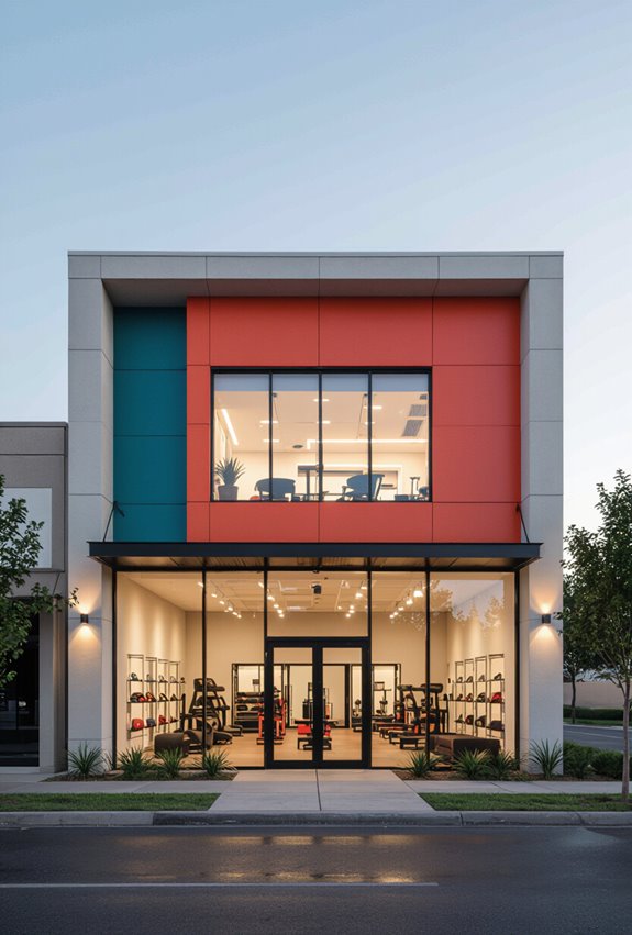 bold cohesive guiding facade colors