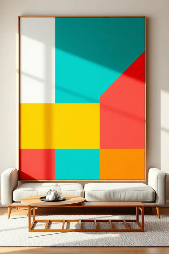 bold color block art