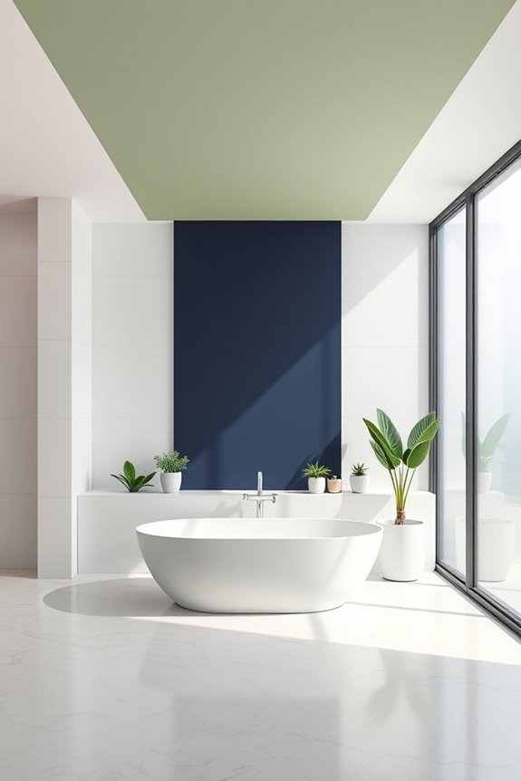 bold color blocked ceilings design