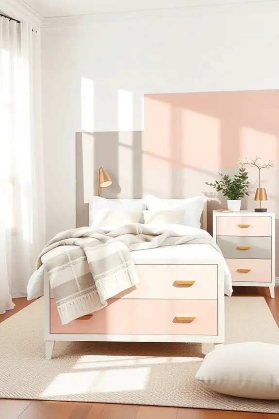 bold color blocked furniture ideas