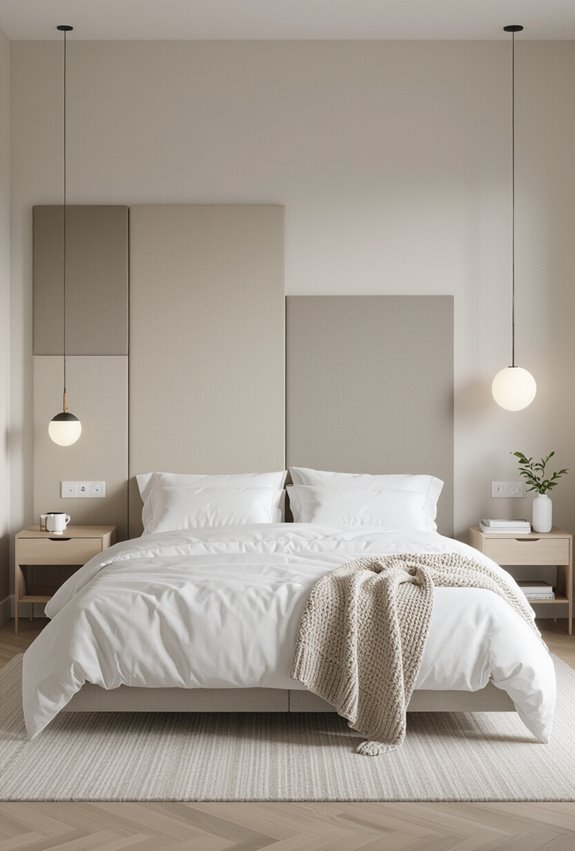 bold color blocked headboard statement