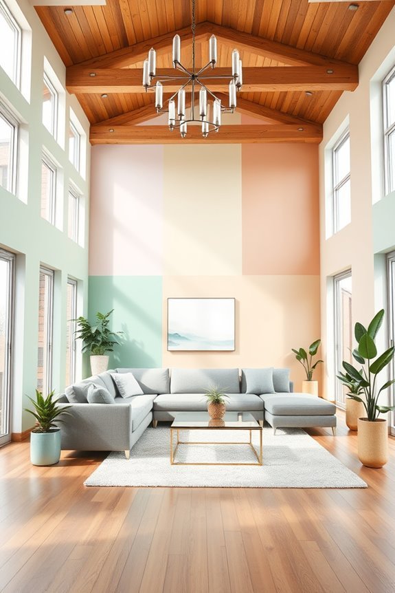 bold color blocked wall design