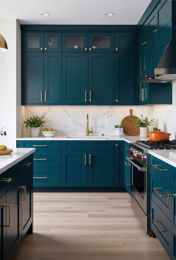 bold colored statement cabinets