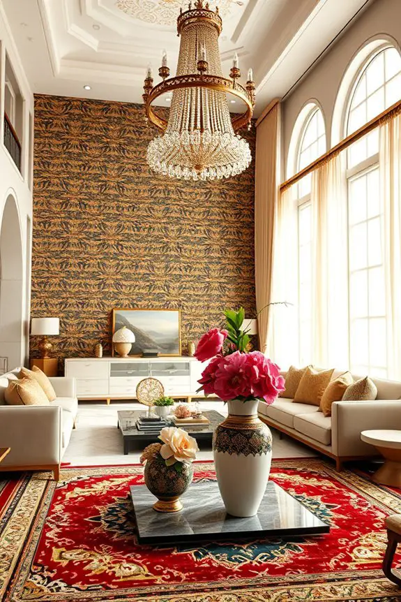 bold colorful accent walls