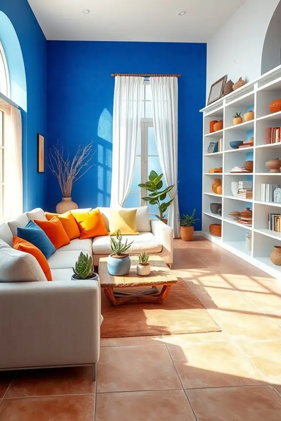 bold colorful accent walls