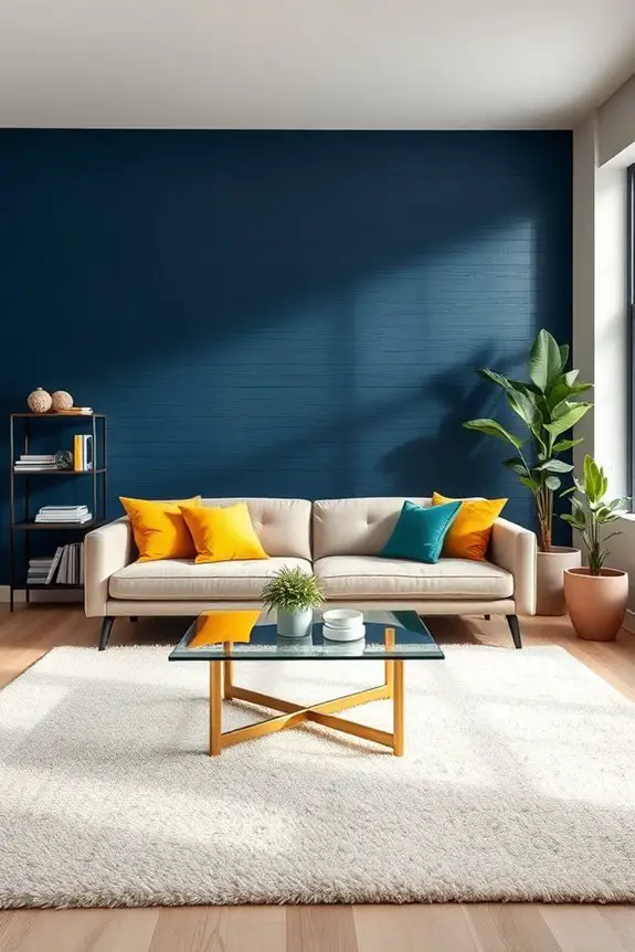bold colorful accent walls