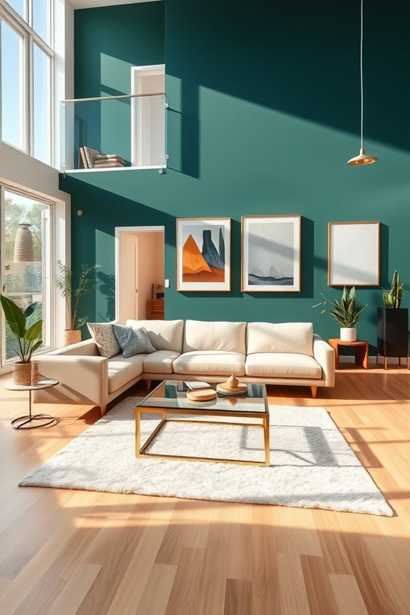bold colorful accent walls