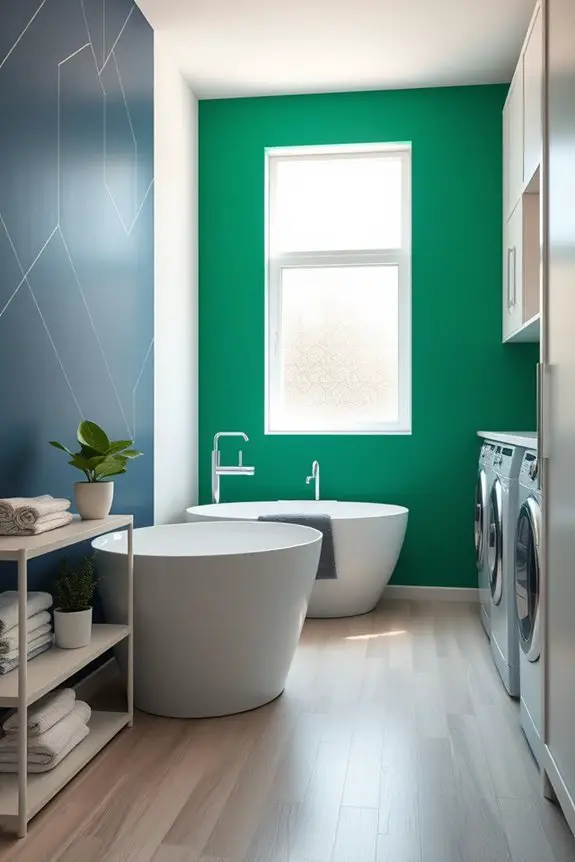 bold colorful accent walls