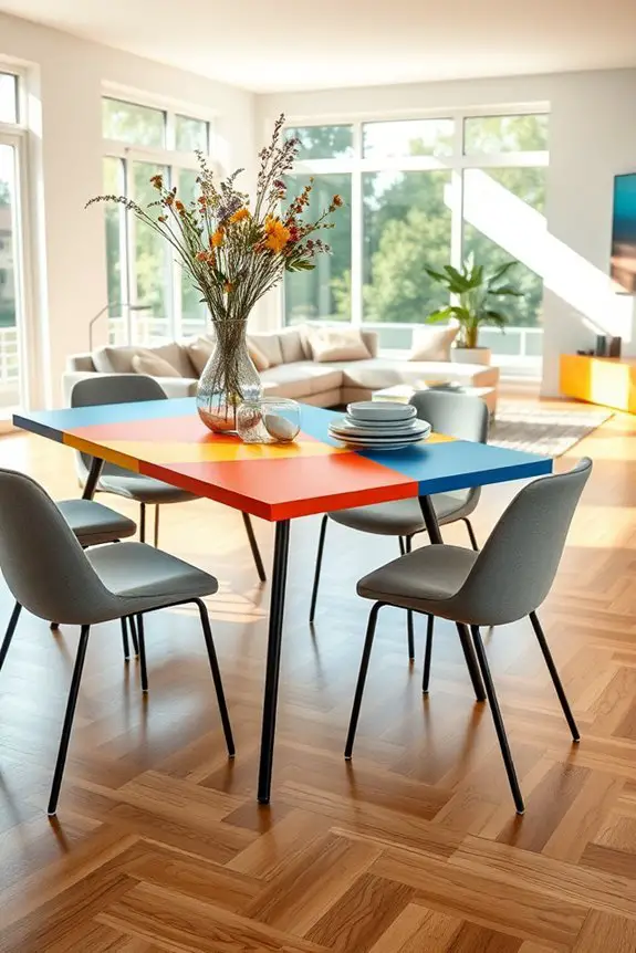 bold colorful dining experience