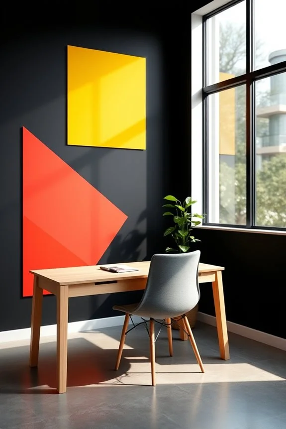 bold colors define spaces
