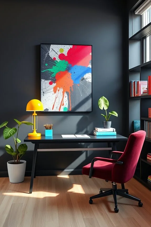 bold colors energize black