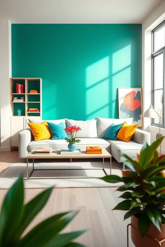 bold colors enhance living spaces