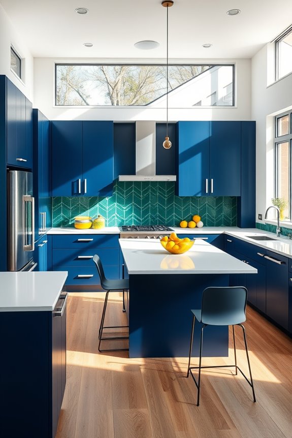 bold colors in kitchens