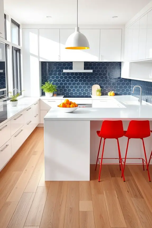 bold colors on white
