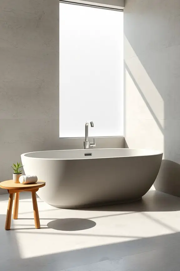 bold concrete bathtub designs