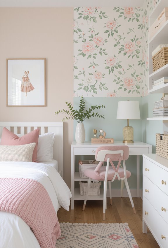 bold coordinated accent wall