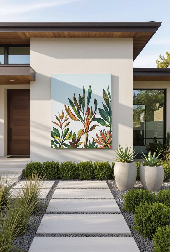 bold custom mural entrance statement
