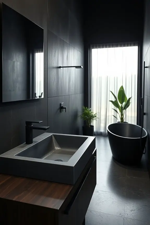 bold dark concrete elegance