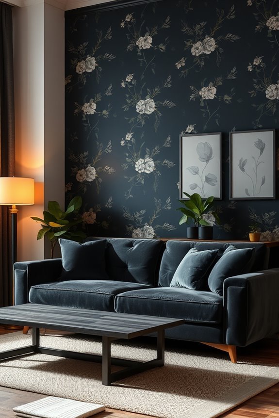 bold dark floral wallpaper