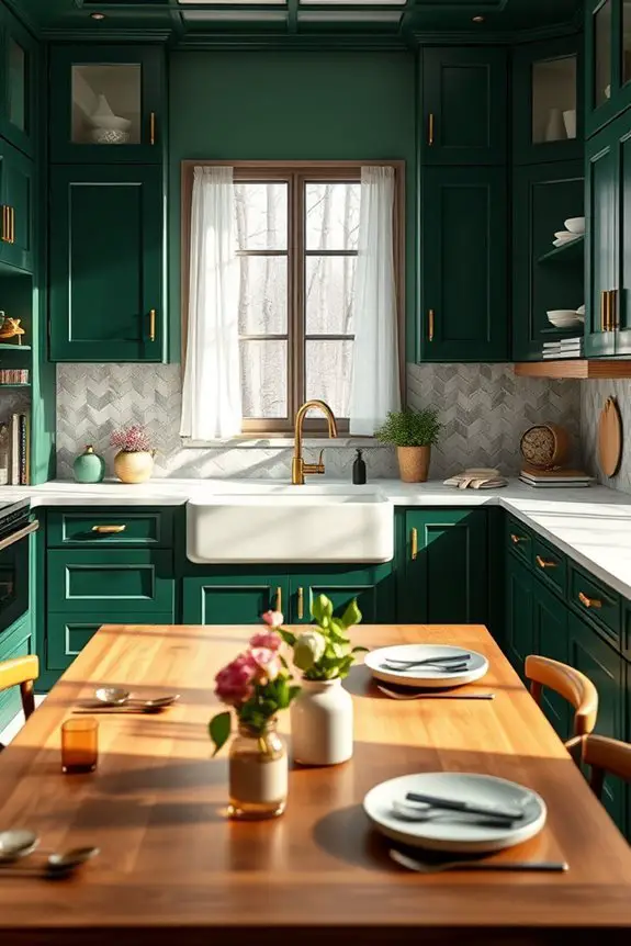 bold dark green elegance