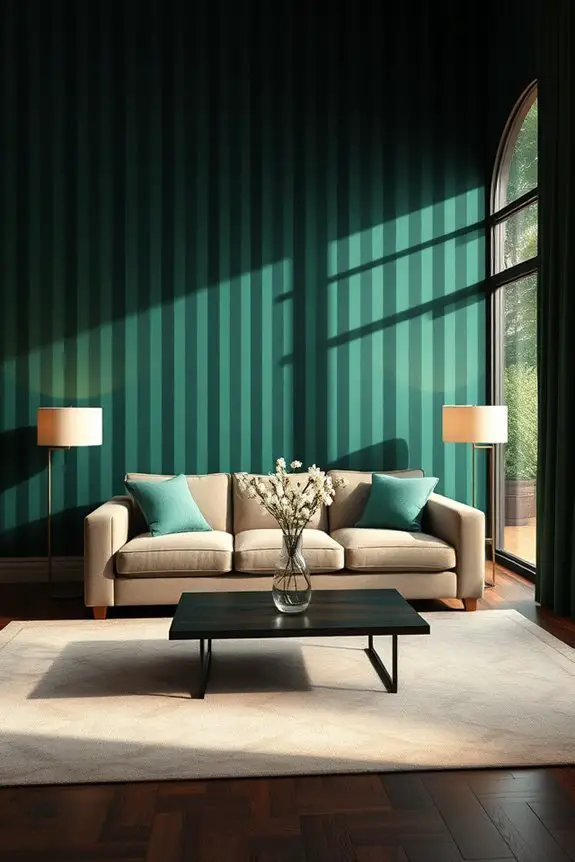 bold dark green stripes