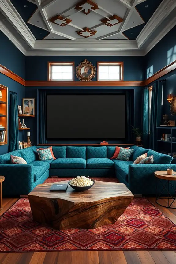 bold eclectic home theater