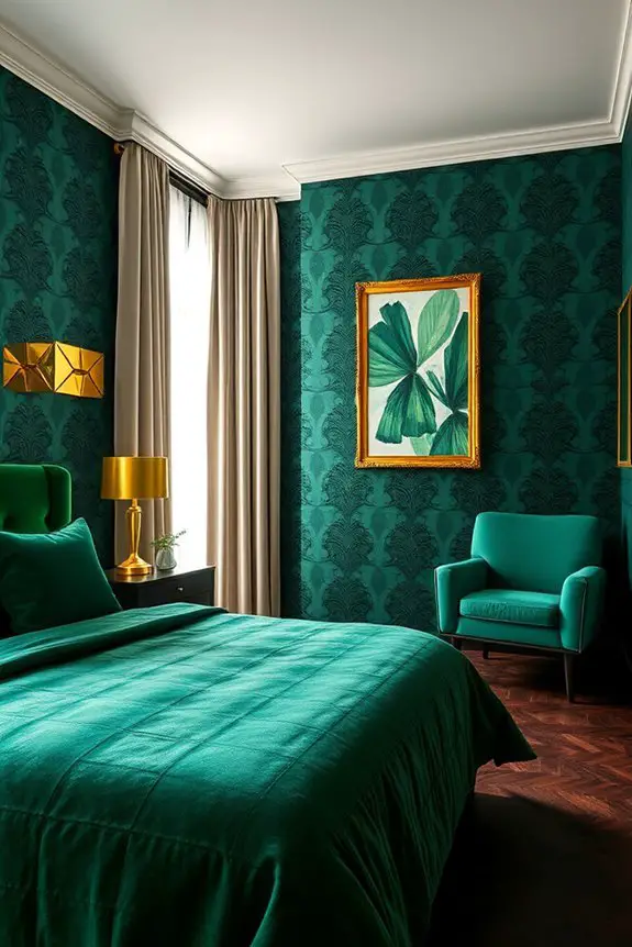 bold emerald art deco elegance