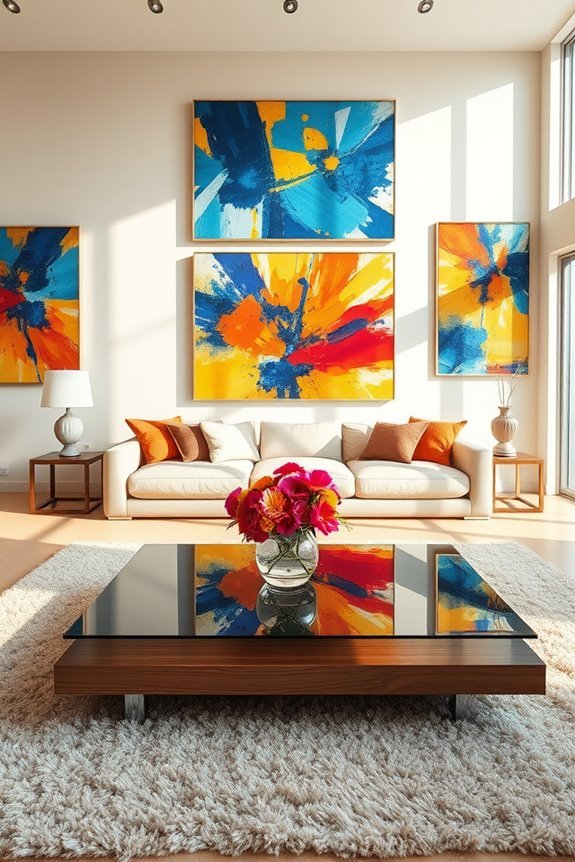 bold expressive artwork displays