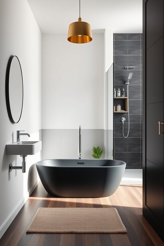 bold fixtures enhance tranquility