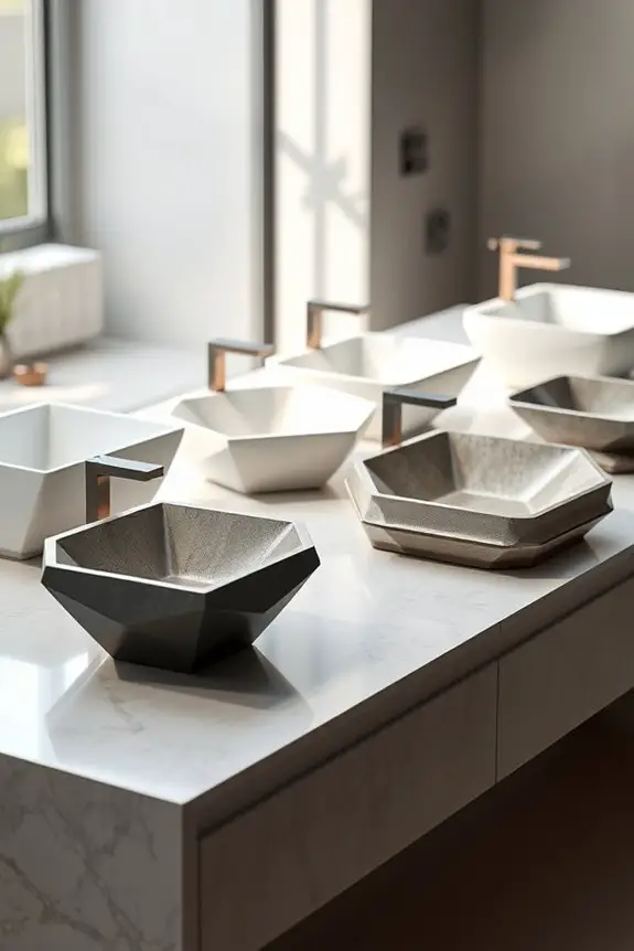 bold geometric basin designs