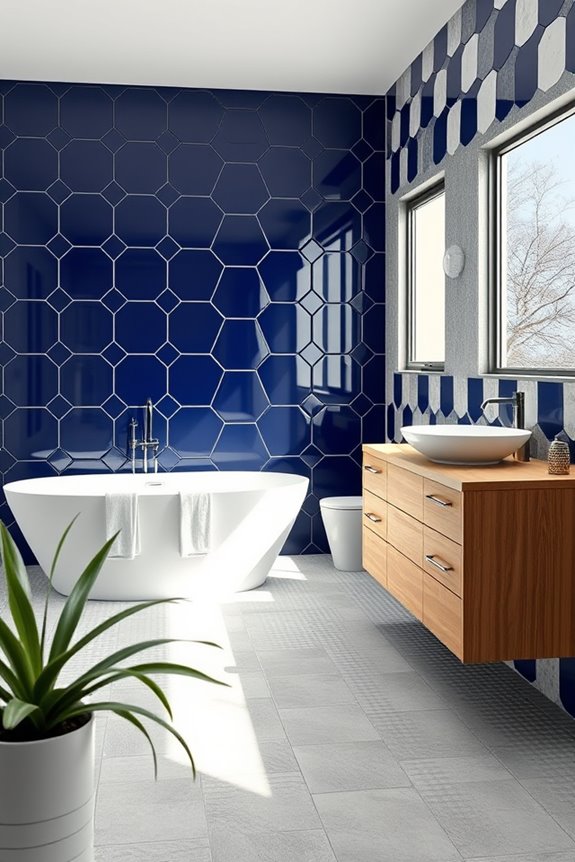 bold geometric bathroom designs