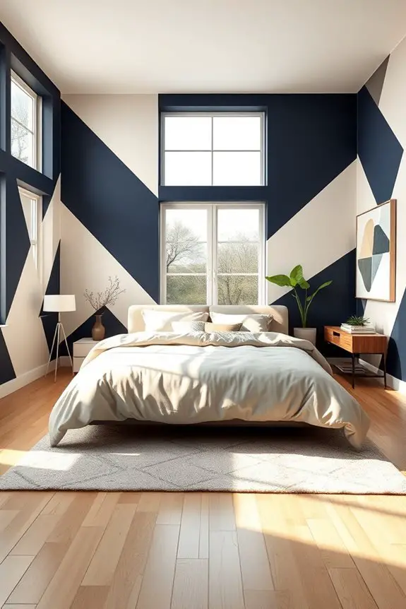 bold geometric bedroom designs
