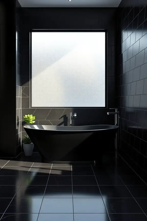 bold geometric black tiles