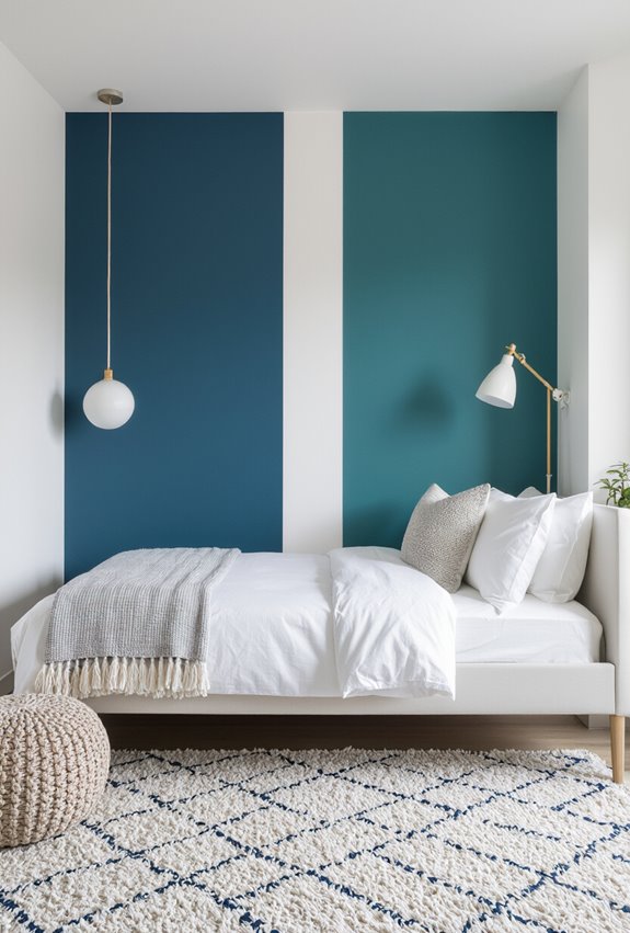 bold geometric color block walls