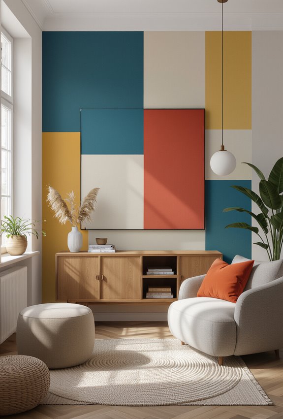 bold geometric color blocks