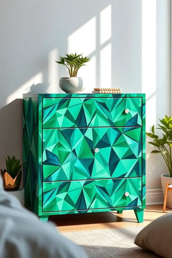 bold geometric color statement