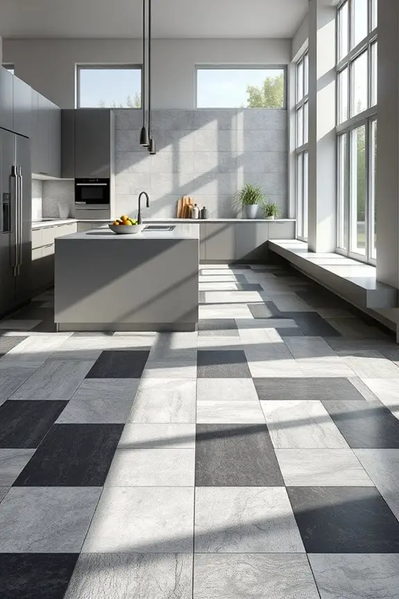 bold geometric grey tiles
