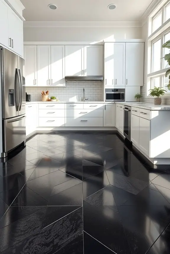 bold geometric kitchen tiles
