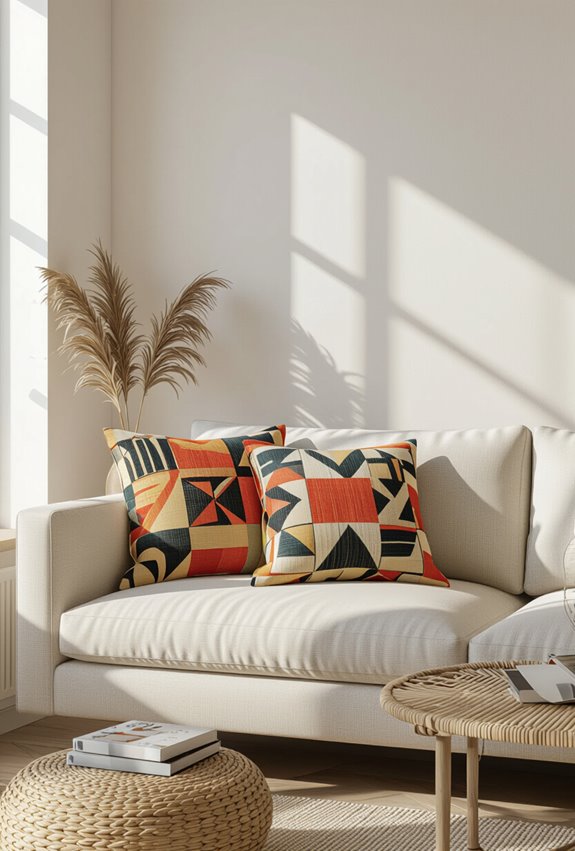 bold geometric kuba pillows