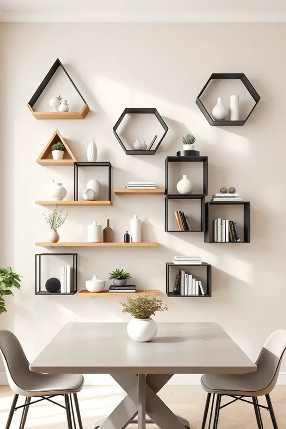 bold geometric shelf designs