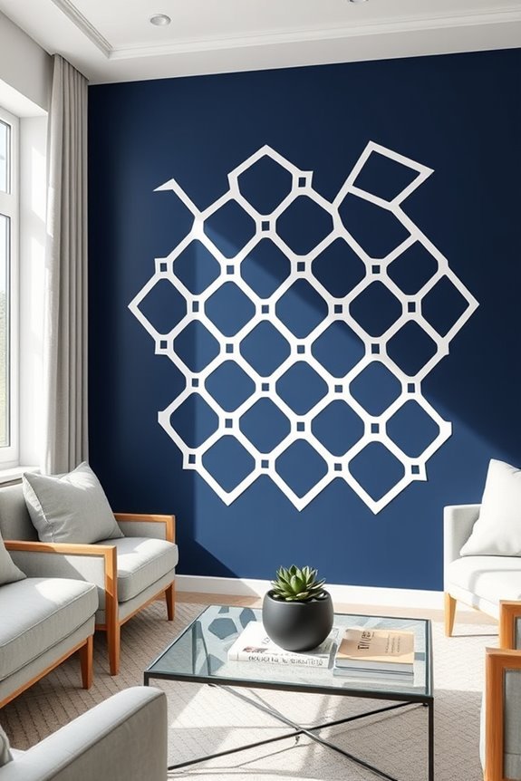 bold geometric wall design
