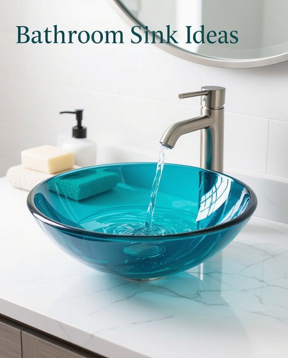 bold glass vessel sink