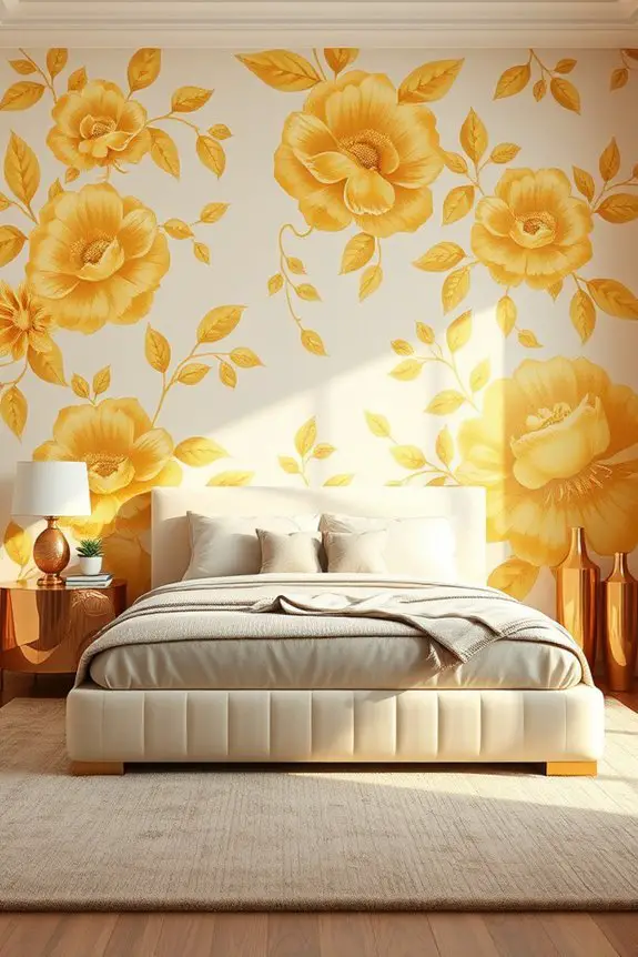 bold gold floral elegance